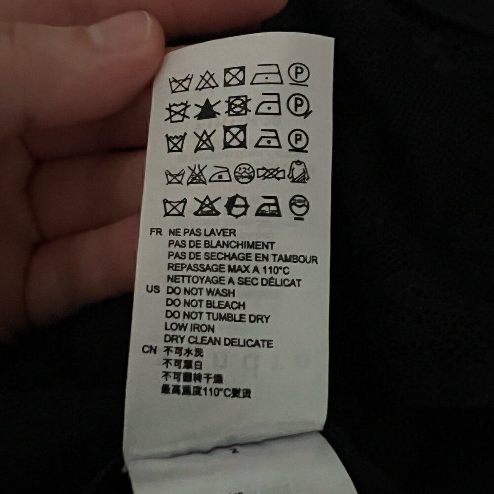 Sandro Paris Women's Silk Black Blouse Top Lace Neck Size 1 - Picture 9 of 9